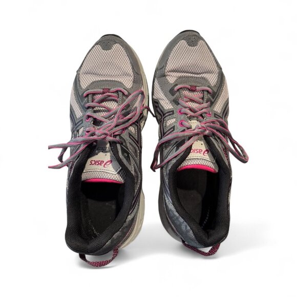 ASICS Gel-Venture 6 Womens Size 12 Gray Pink Trail Running Shoes T7G7N - Picture 1 of 7